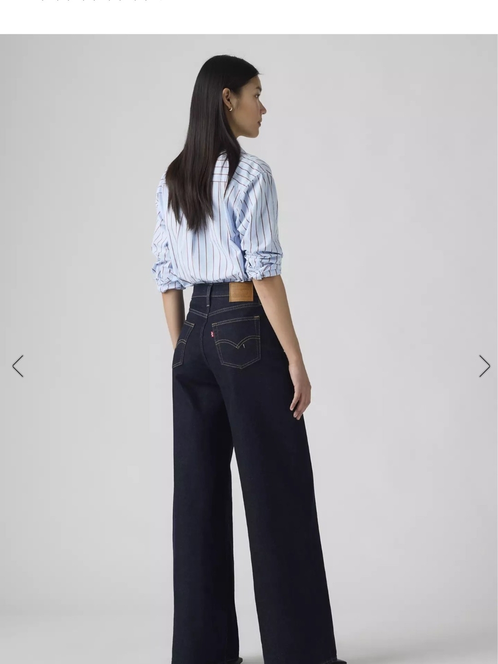 Women's 728 Levi's Wide Leg High-Rise Jeans 33x32 - Dark Blue Nwt Retail $60